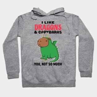 I Like Dragons and Capybaras you not so much Hoodie